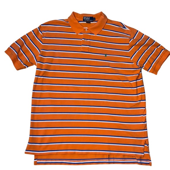 Polo by Ralph Lauren Men’s Collared shirt - XL. orange, white, blue,…